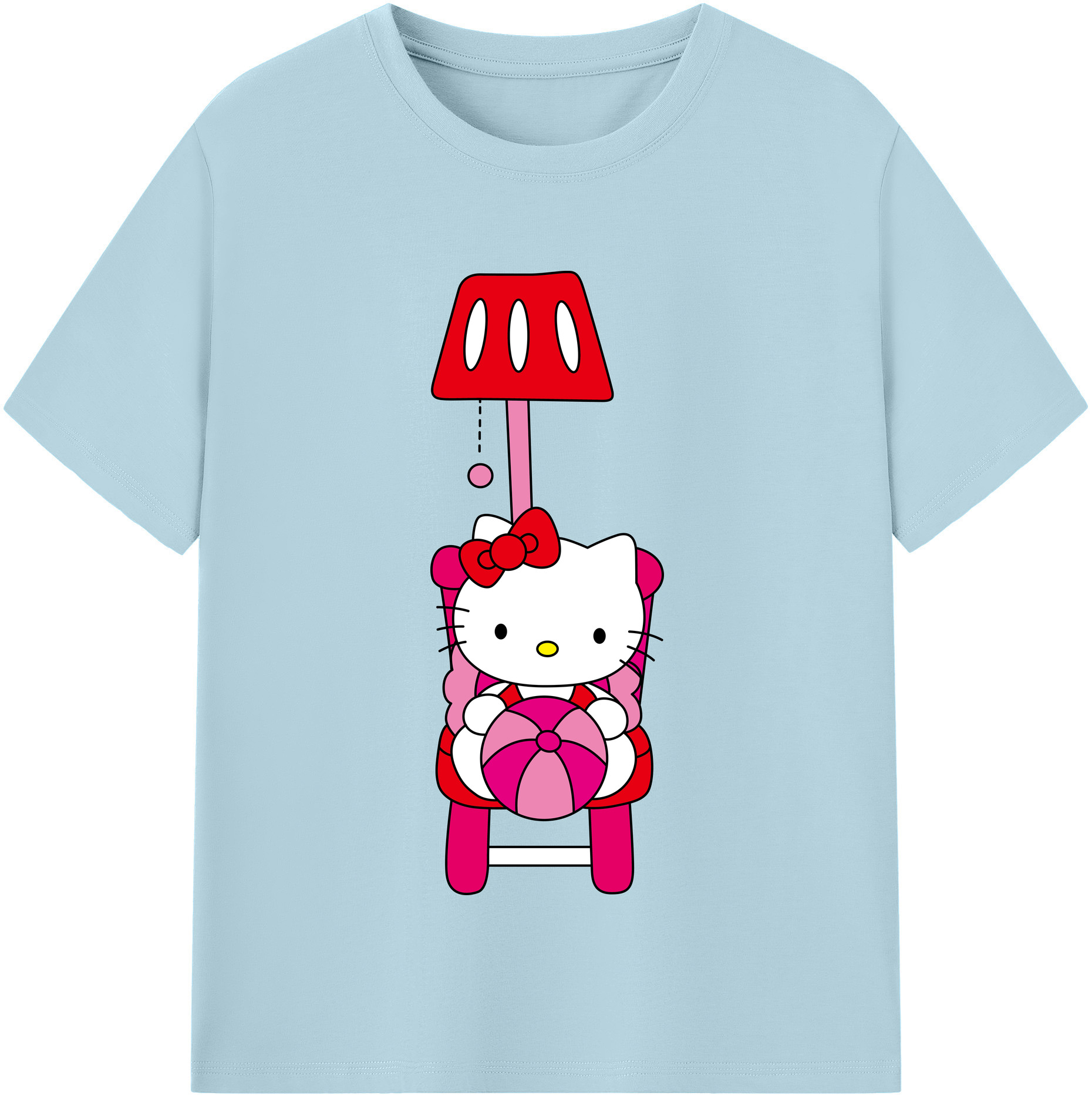 （画像用） Hello Kitty ハローキティ 綿100％半袖Tシャツ（フロントプリント）